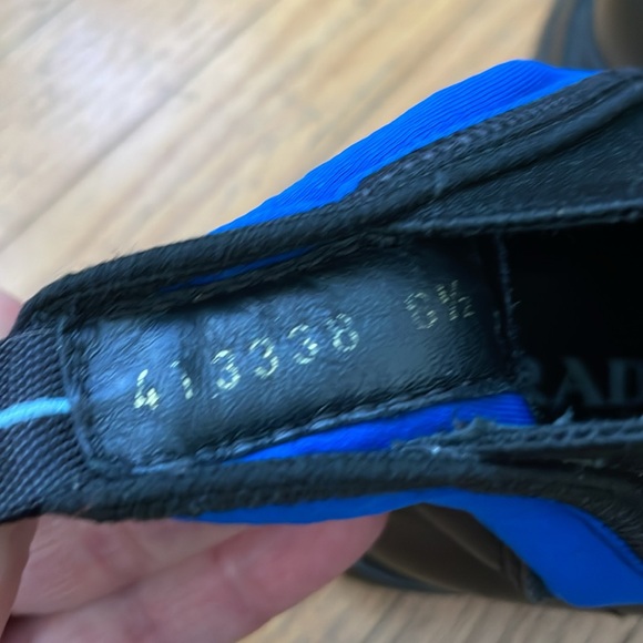 Prada Men’s 4T3338 Black w/Blue Leather Chelsea Ankle Boots, size 8 1/2. - Picture 6 of 6